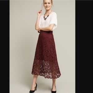 NWT Anthropologie HD in Paris Laced Artifact Skirt